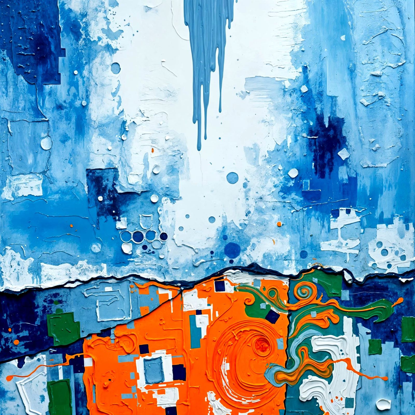 Epic Abstract Landscape Painting with Textured Brushstrokes