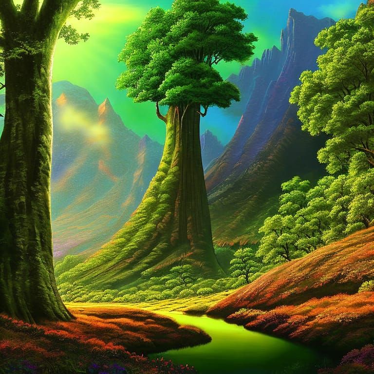 Luminous Oak Forest: A Cosmic Landscape