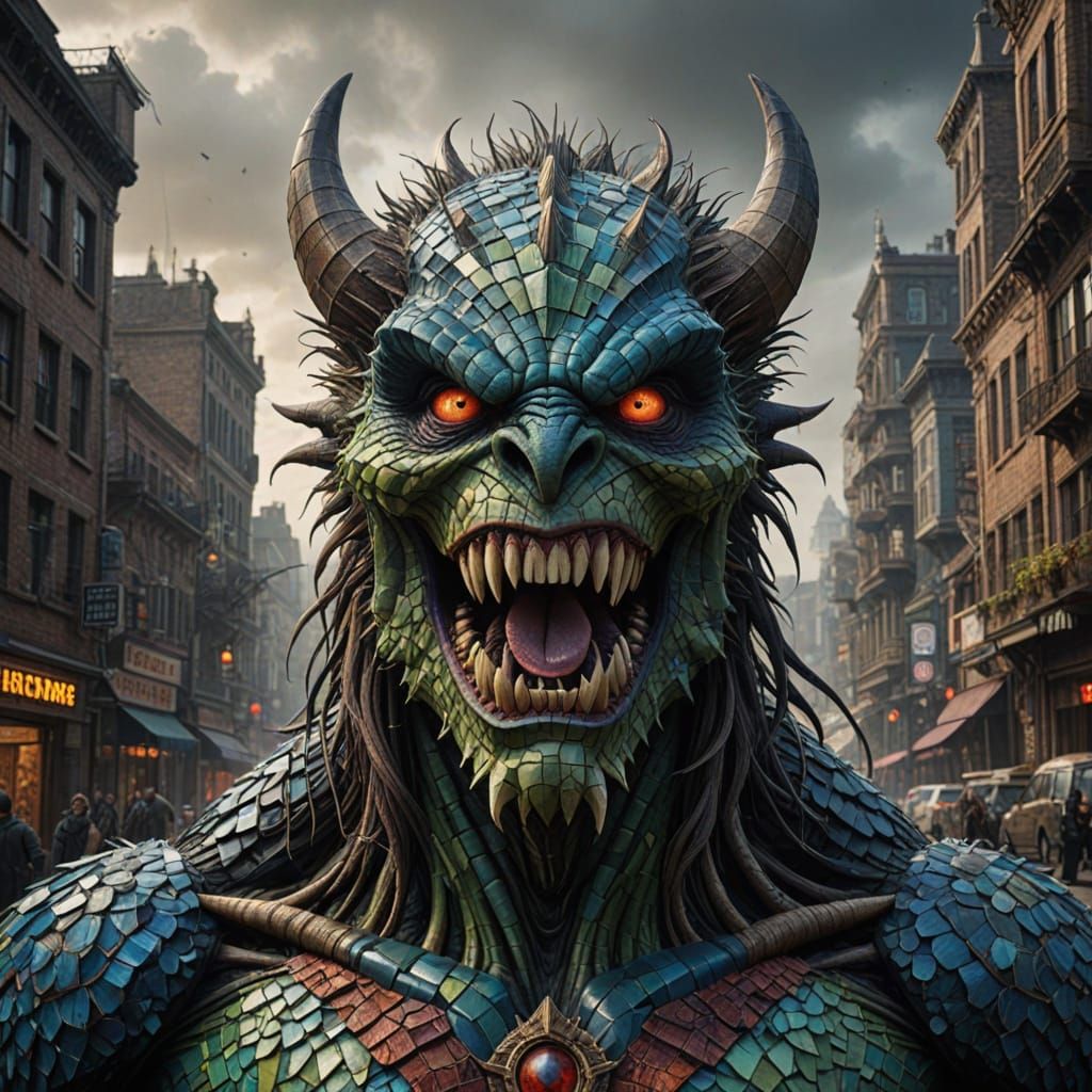 Maximalist Digital Epic with Intricate Details and Dramatic ...