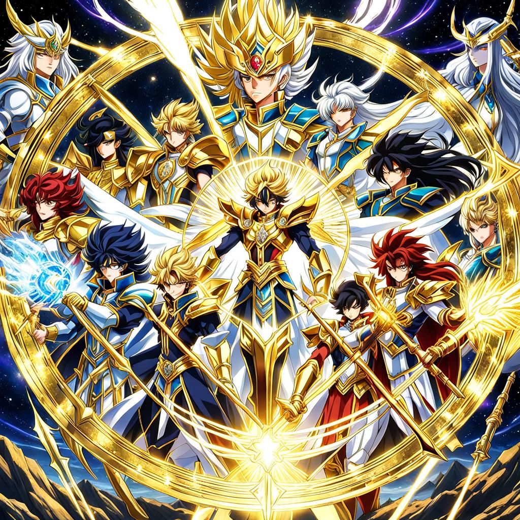 Saint Seiya Zodiac Houses in Anime Style