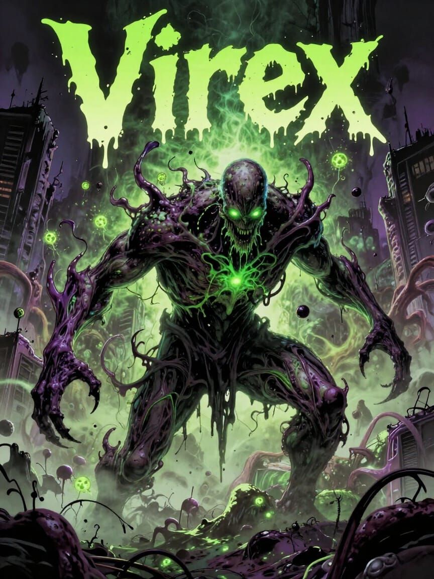 Virex Comic Cover: Bio-Organic Nightmare Emerges