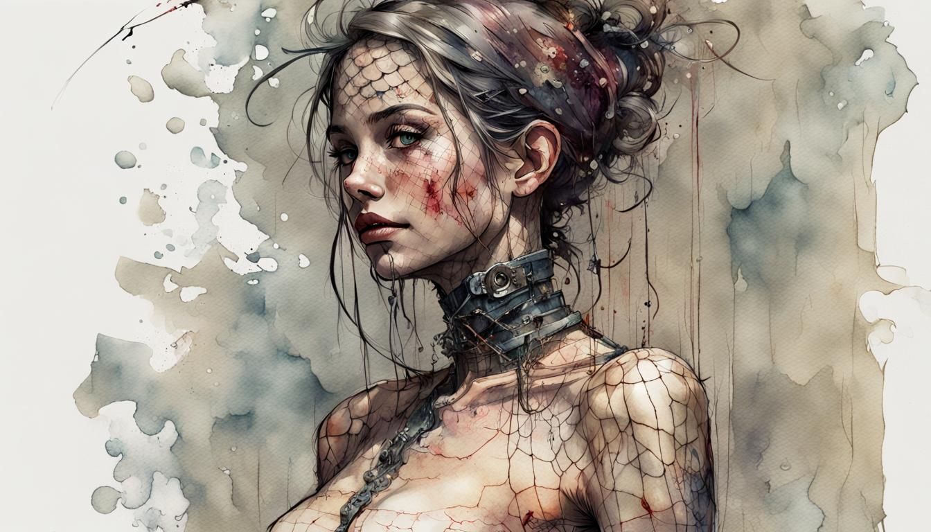 Fantasy Character in Steampunk Noir Comic Style