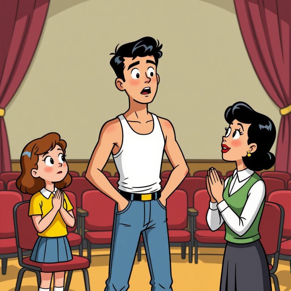 Humorous Kowalski Audition in Cartoon Style