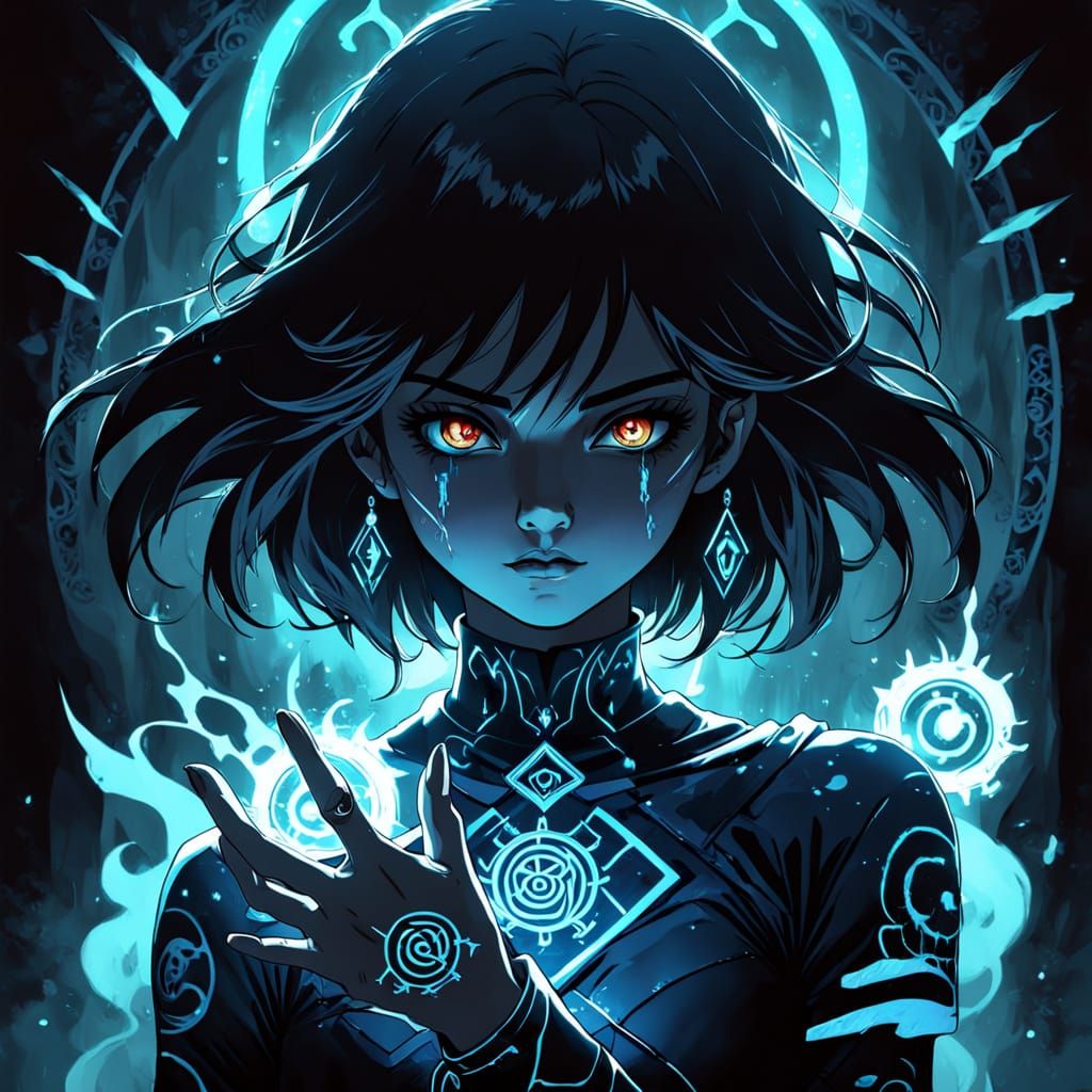 Mysterious Woman of Dark Fantasy, in Greg Rutkowski Style