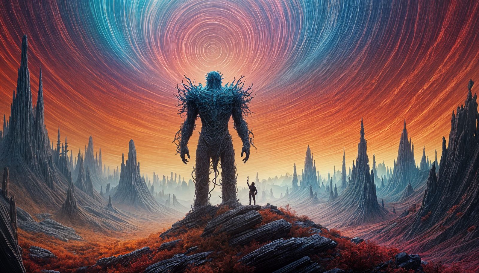 Complex Abstract Aura Layers in Mixed Styles