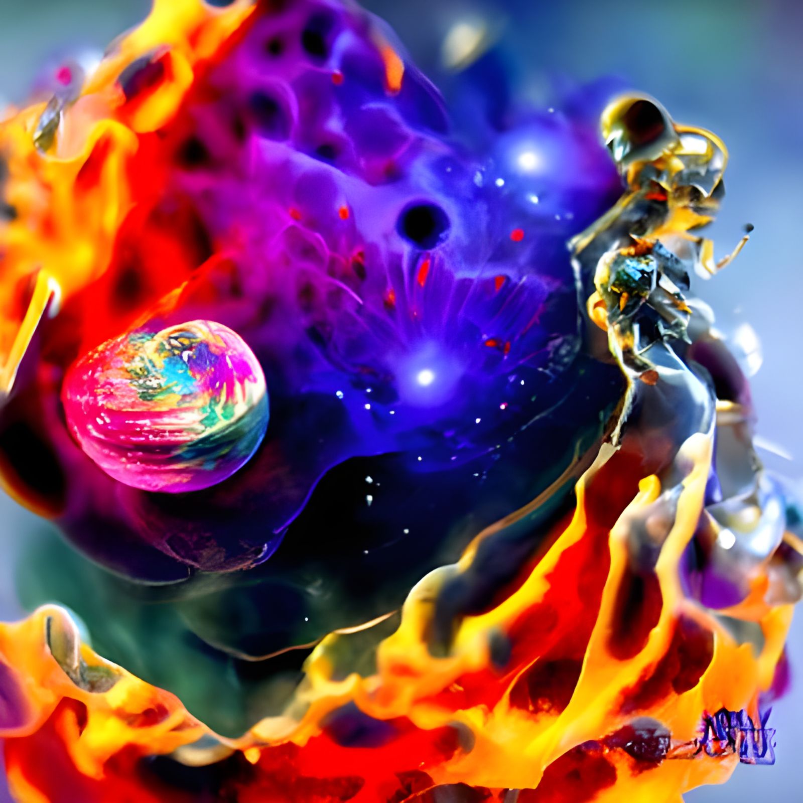 Cosmic Planet Explosion in Holographic Style
