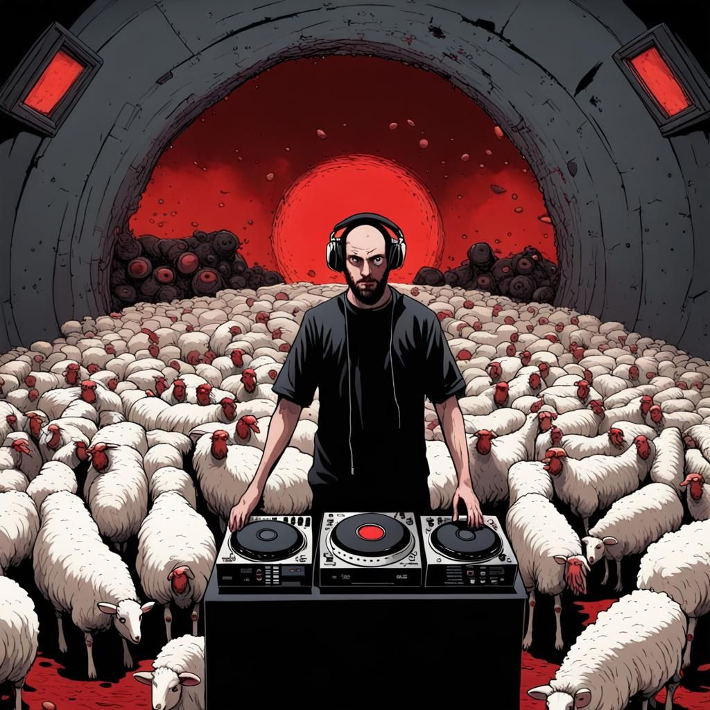 Horror DJ Performing for Bizarre Crowd