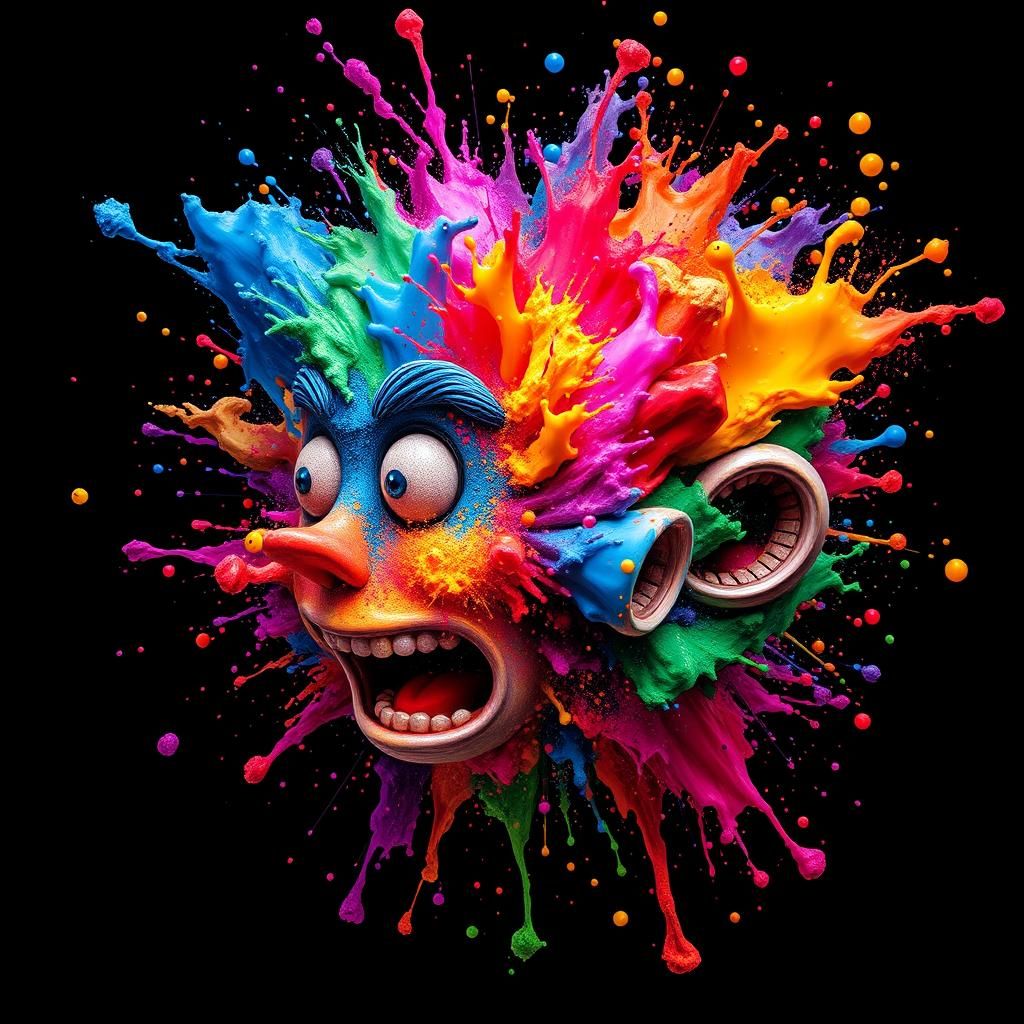 Vibrant iPhone Emojis in Abstract Impasto Style