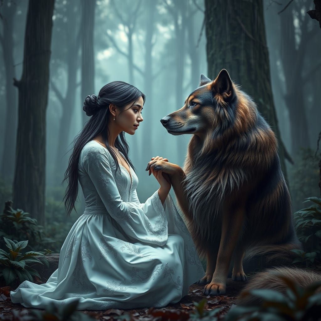 Enchanted Moment in Mystical Forest