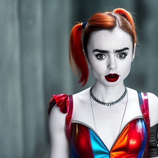 Hyperrealistic Harley Quinn Portrait