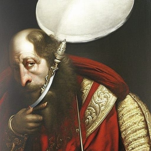 Vampire Portrait in Rembrandt Style