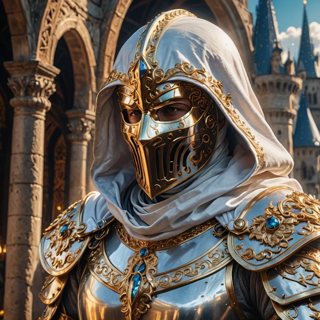 Masked Knight Purifying World With Light