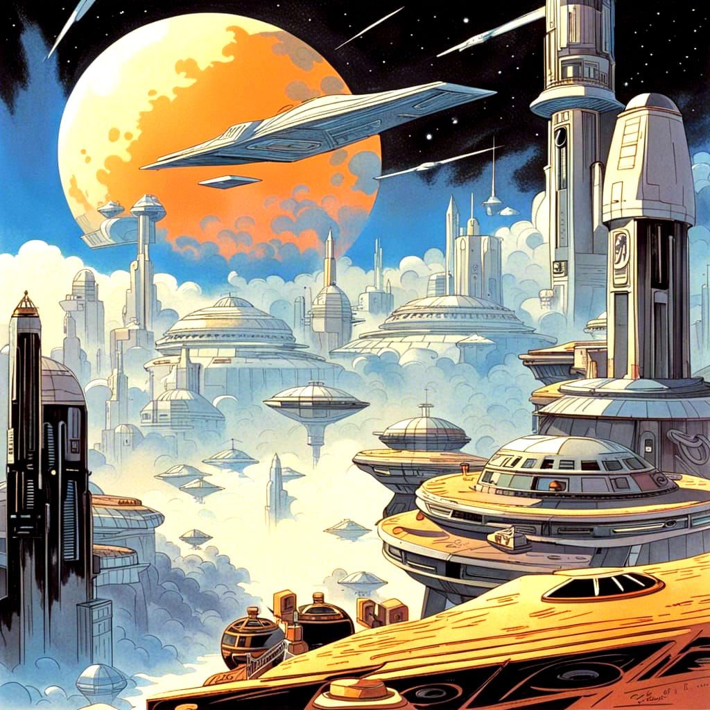 Cloud City Digital Art from Star Wars