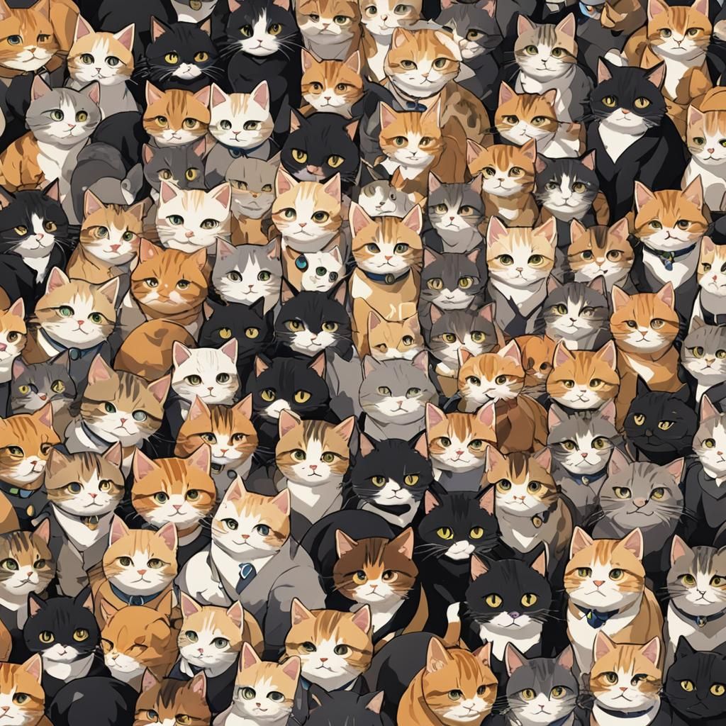 Anime Style Cat Illustration