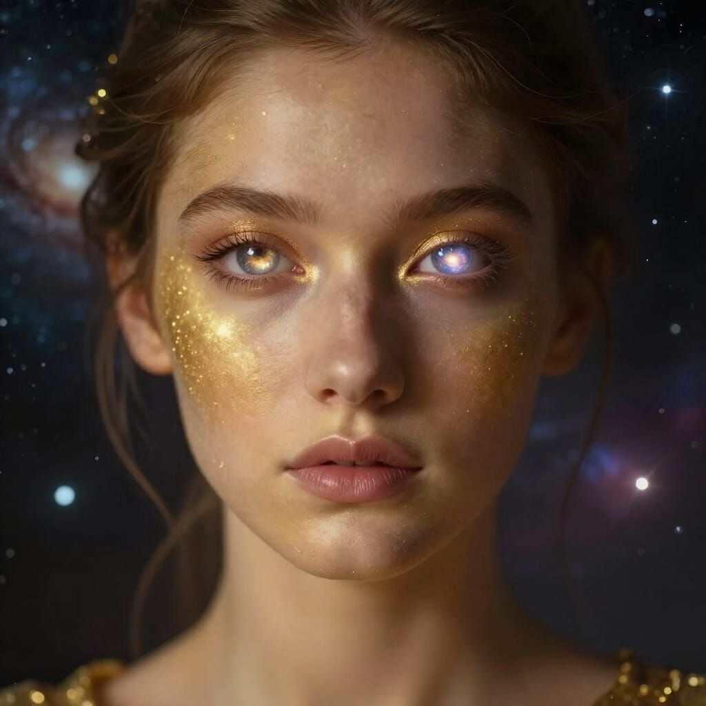 Divine Being Embodies Creation in Cosmic Portrait