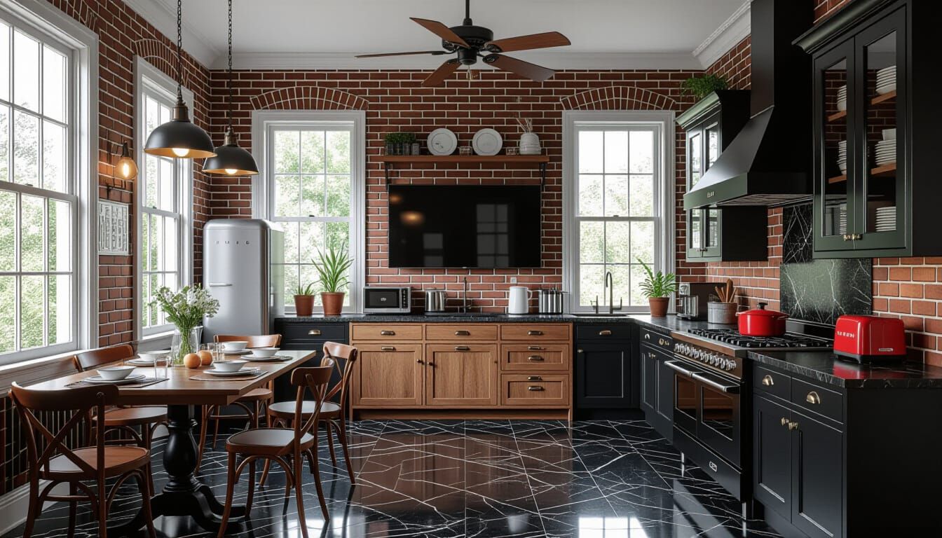 Opulent Victorian Kitchen with Modern Appliances