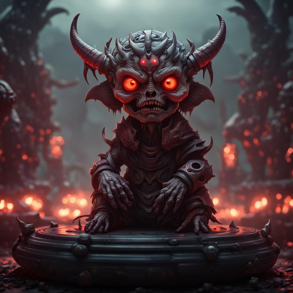 Intricate Sad Sci-Fi Demon of Righteous Violence