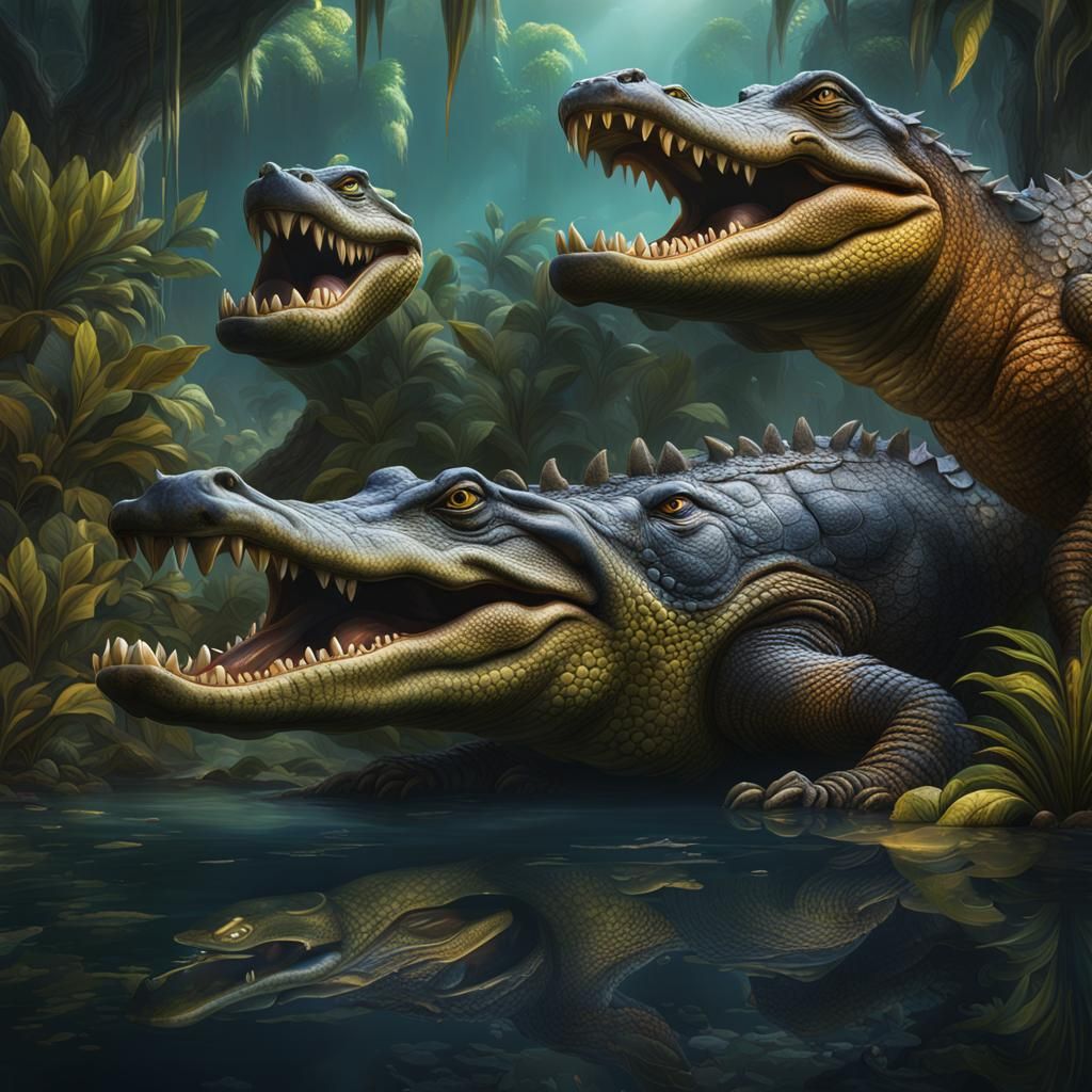 Detailed Matte Painting of Florida Gators