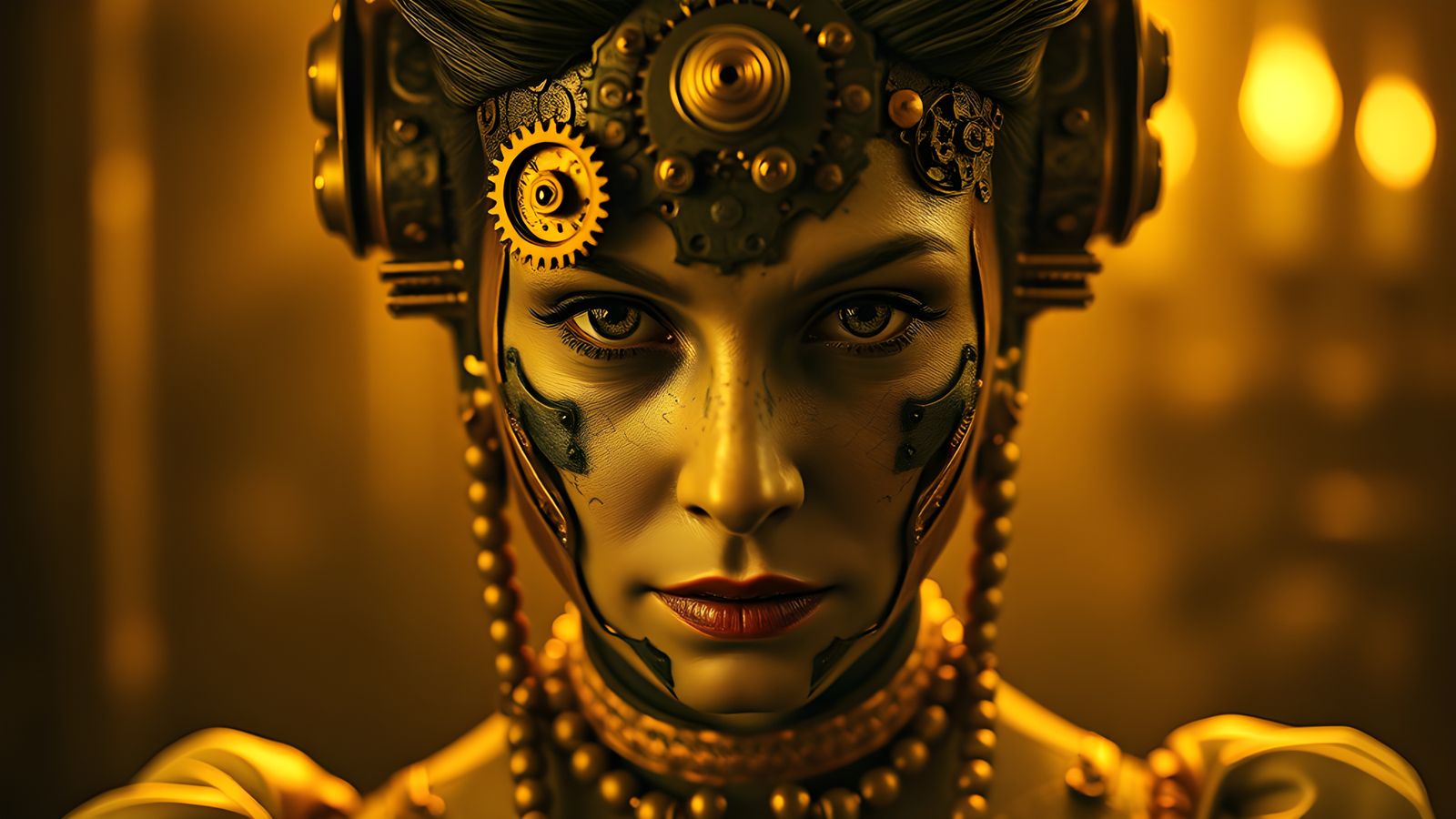 Queen Victoria: Clockwork Robot in Sepia