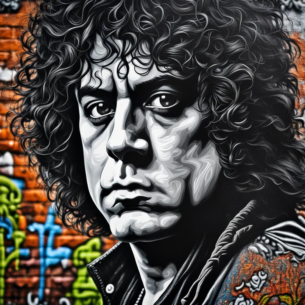 Hyperrealistic Graffiti Art of Marc Bolan