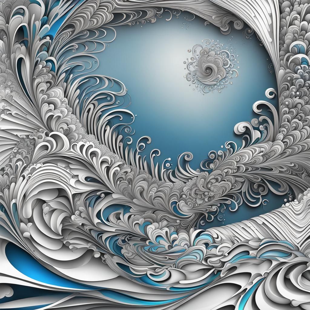 Gabrielle Name Art with Abstract Vector Fractal