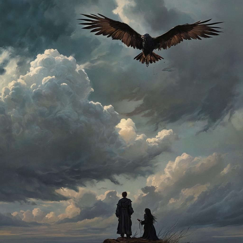 Gothic Almsgiving in Gouache Style