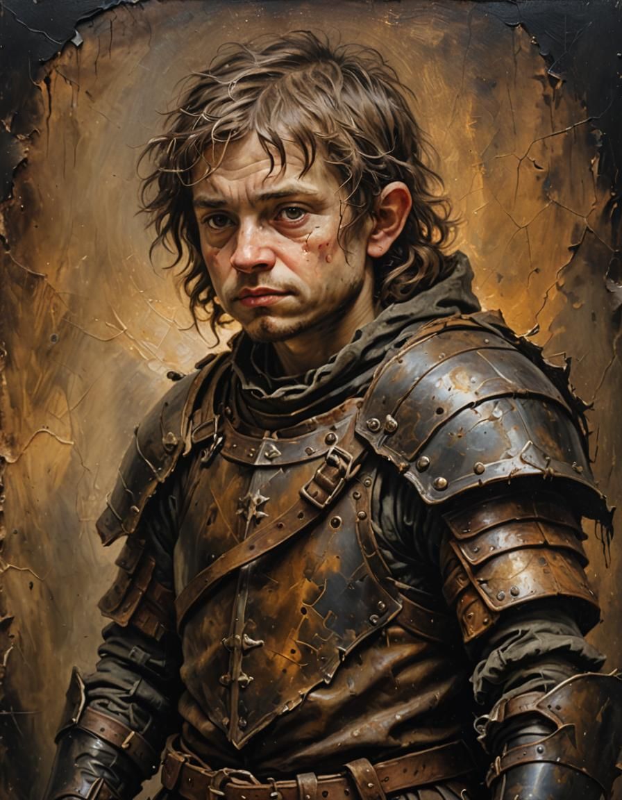 Halfling Rogue in Oil Painting Style