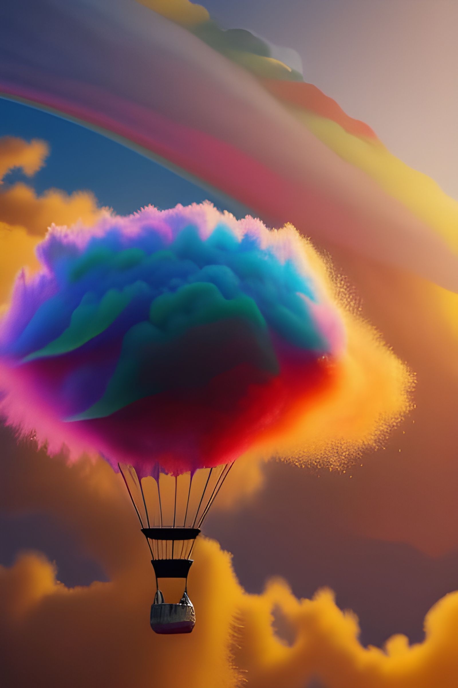 Melting Crayon Hot Air Balloon Art