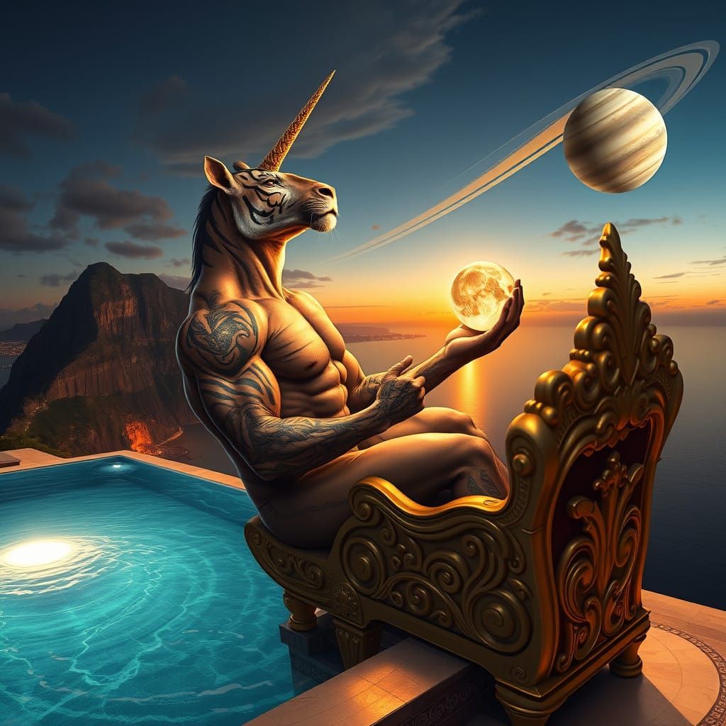 Cyberpunk Unicorn Lord of the Apocalypse