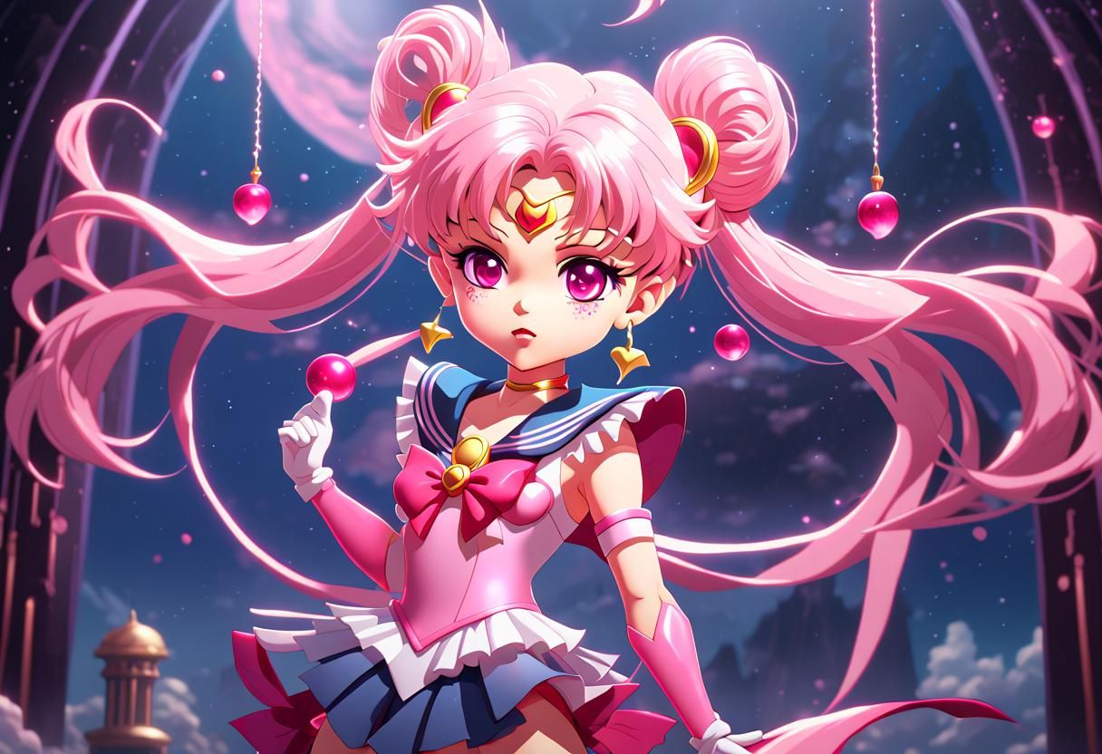 Detailed Painting of Sailor Chibi Moon