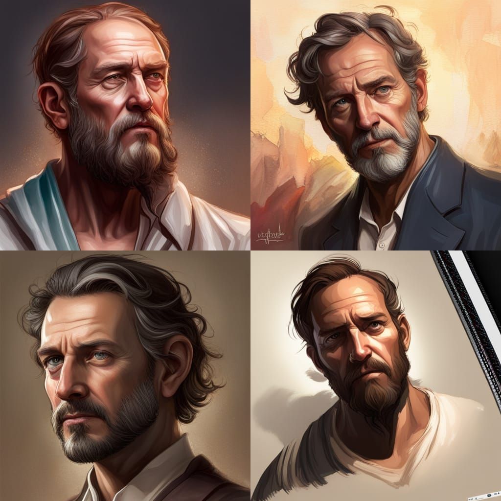 Apostle John Portrait in Hyperdetailed Digital Art