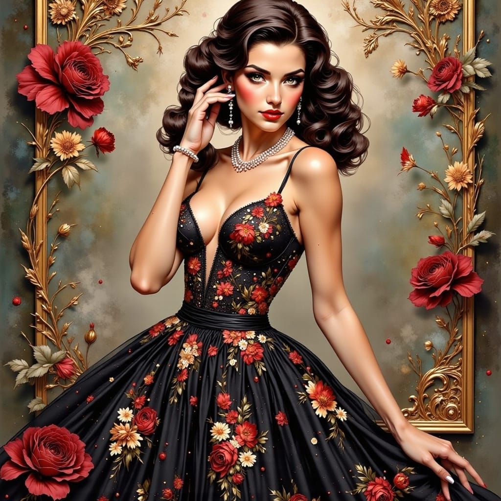 A Hollywood glamour woman