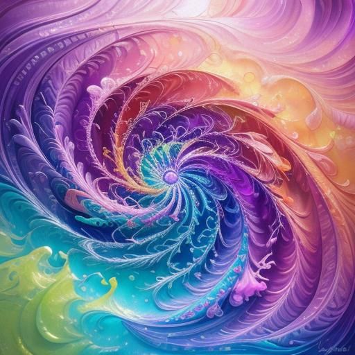 Rainbow Light on Golden Poetry Parchment