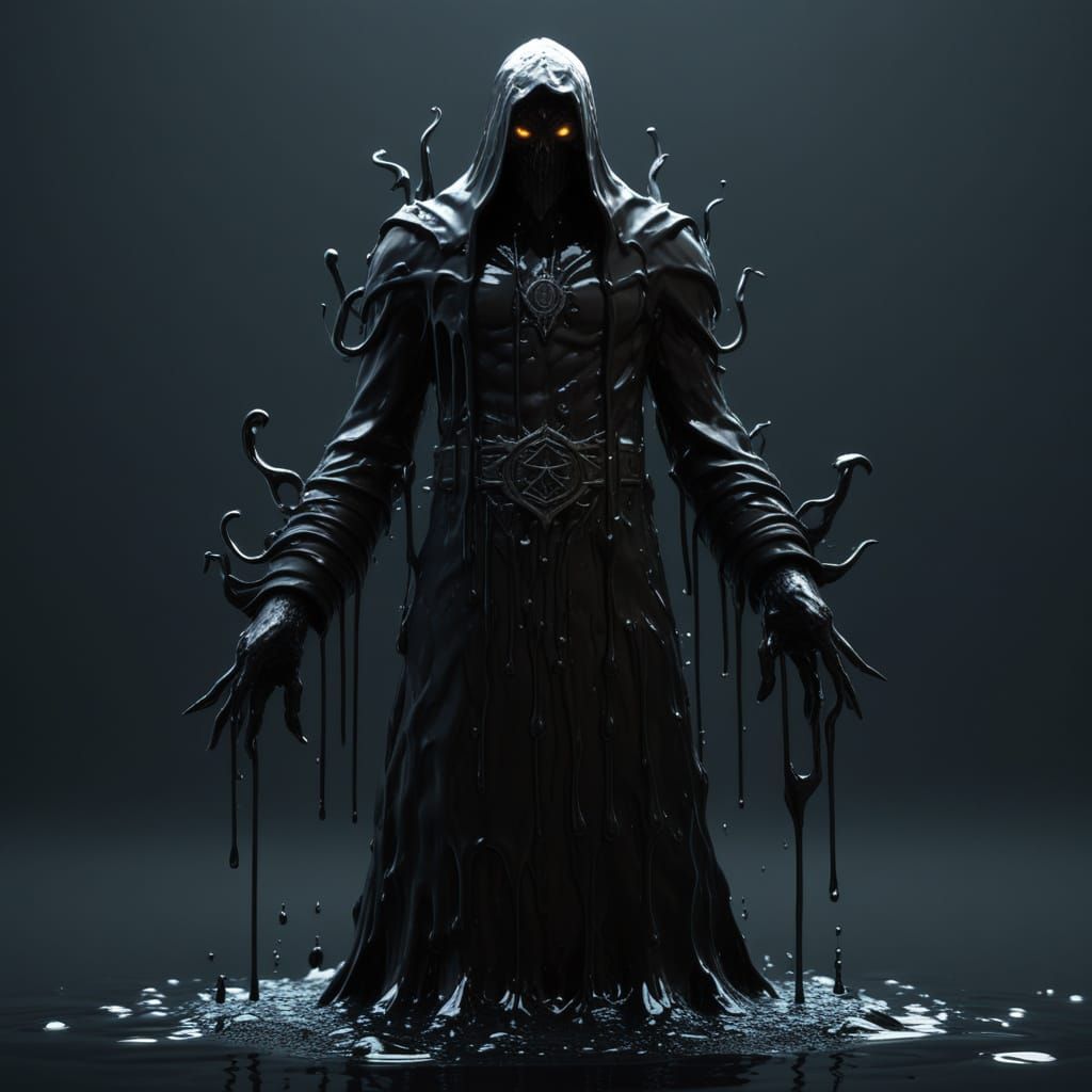 Liquid Grimdark Abstract Art