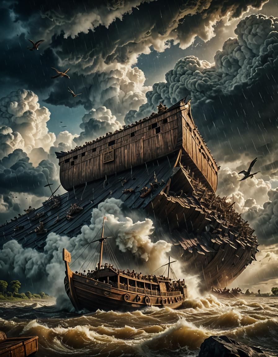 Noah's Ark in Dramatic Biblical Flood