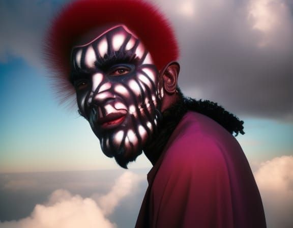 Sinister Eleguá Portrait in Hyperrealistic Digital Illustrat...