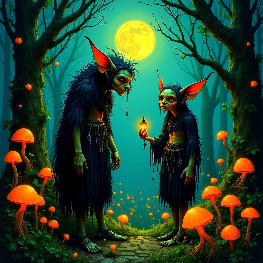 Whimsical Evil Fairy Creatures: Digital Art