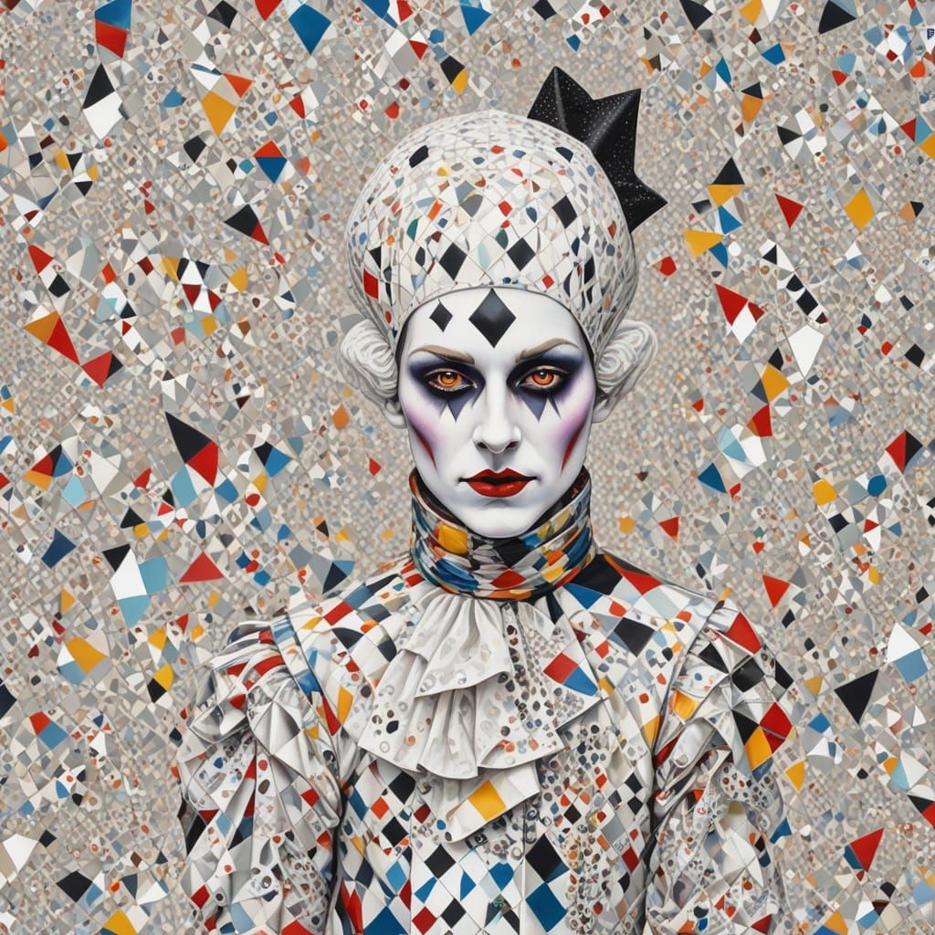 Eccentric Gothic Expressionist Masterpiece in Vibrant Colors