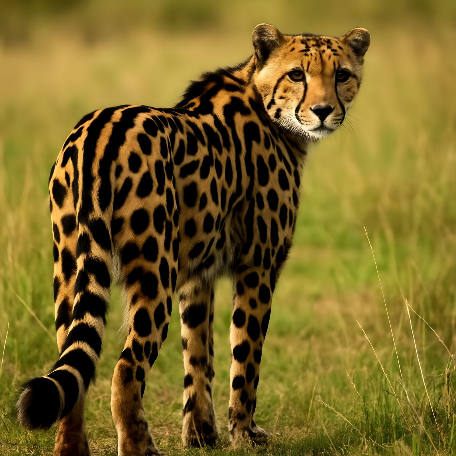 King Cheetah, a rare variant of African cheetahs