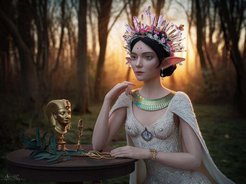 Lady Palutena, Goddess of Light, in Hyperrealistic Photo