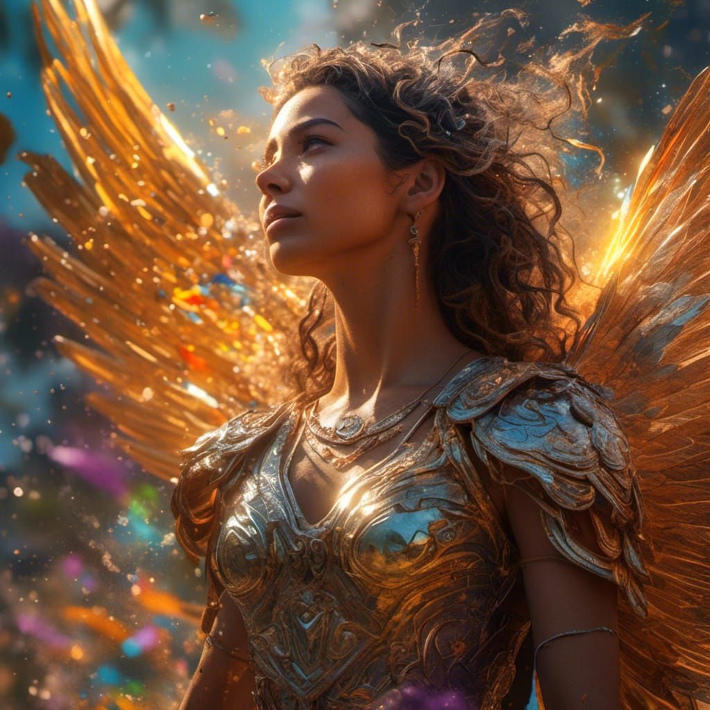 Angel Warrior of Light in Paradise