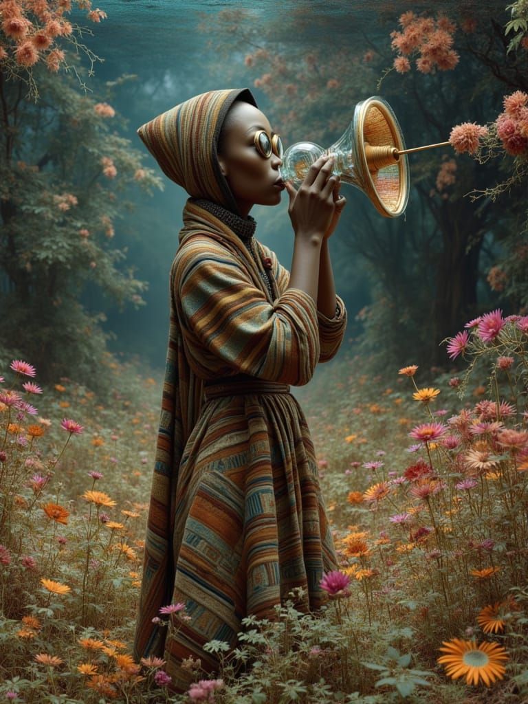 Alien Woman in Photosurrealist Dreamscape