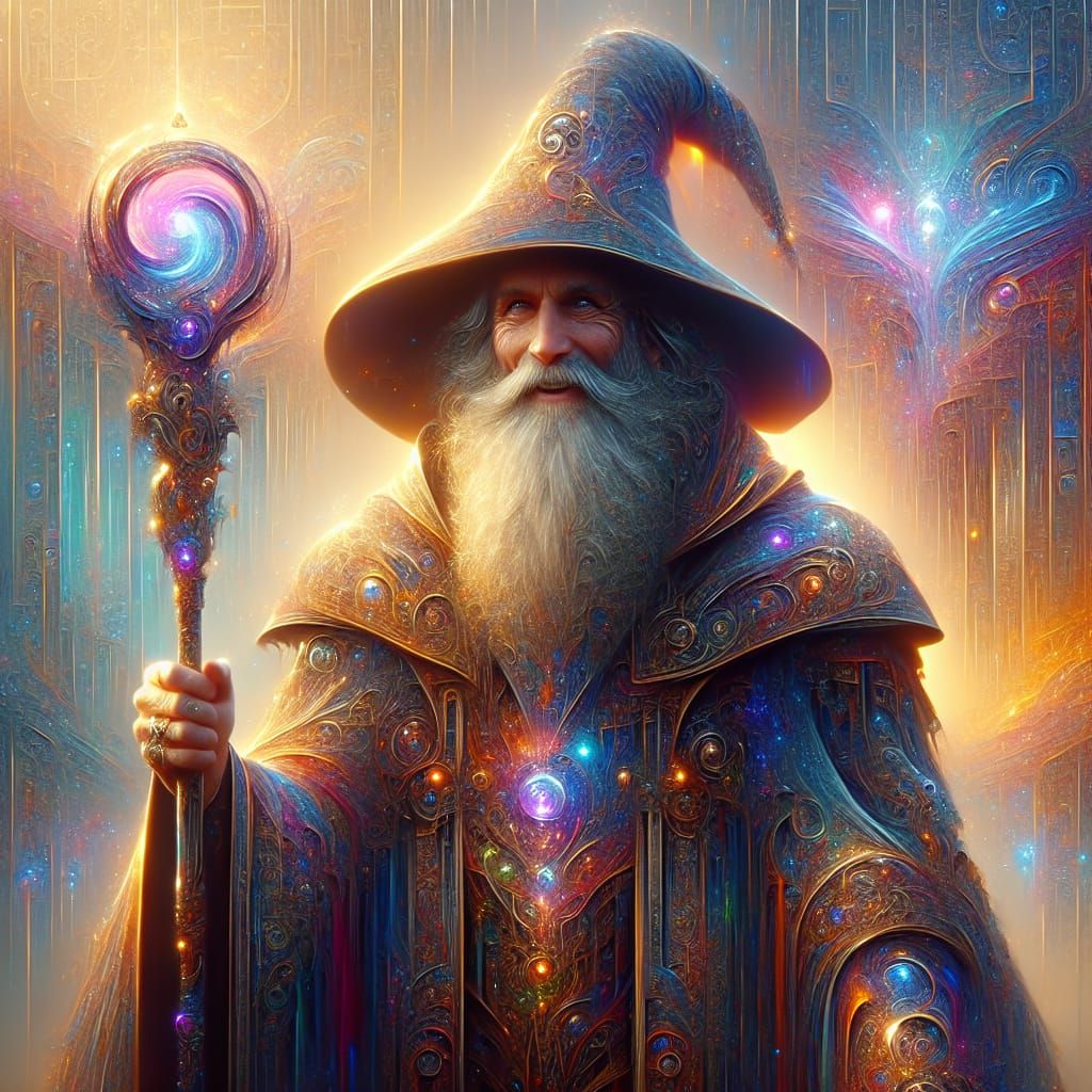 Benevolent Wizard Concept Art in 8K Resolution