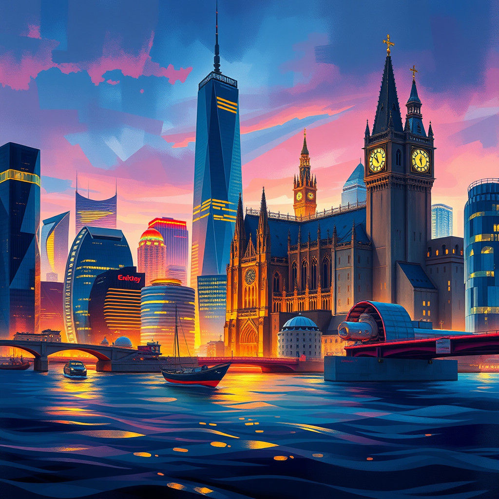 Night Metropolis: Fantasy Concept Art in 8k