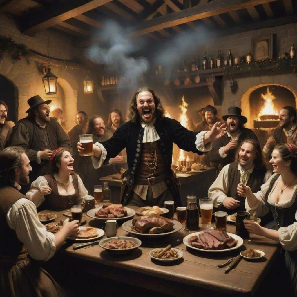 A Rebellious Christmas Feast in 17th Century England