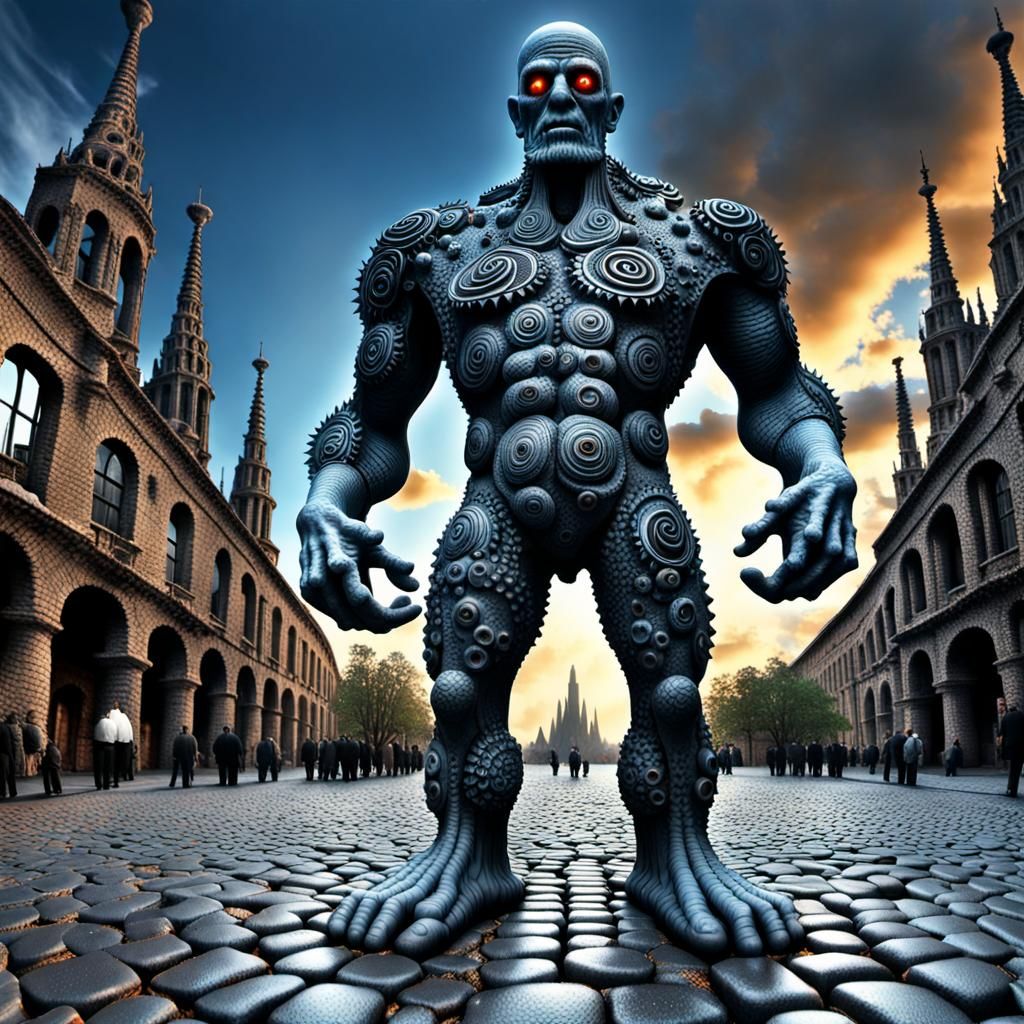 Apocalyptic Colossus in Arcane Deepdream Photography