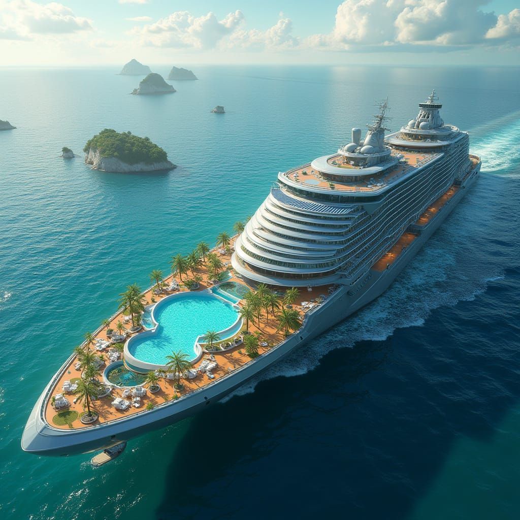 Gigantic Futuristic Oceanic Utopia
