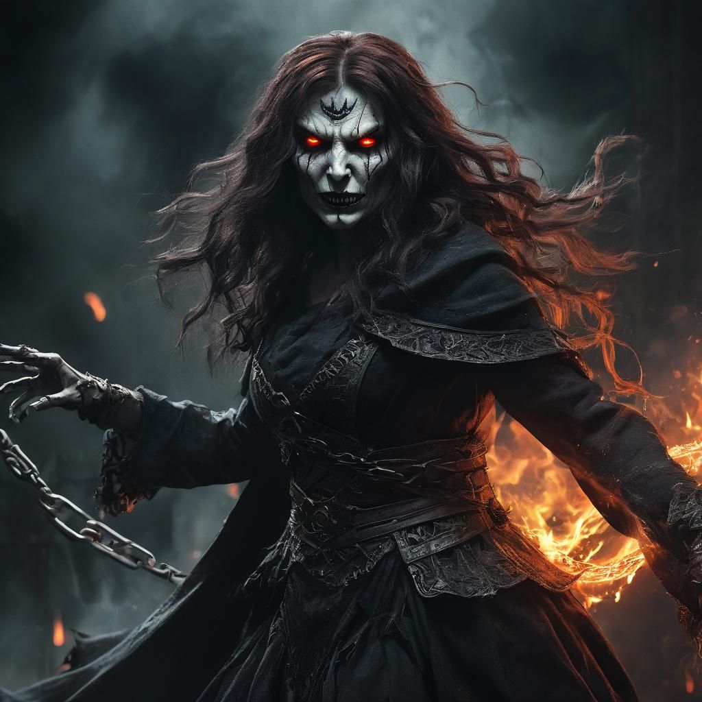 Demon Queen Amelia Commands Souls with Cursed Effects