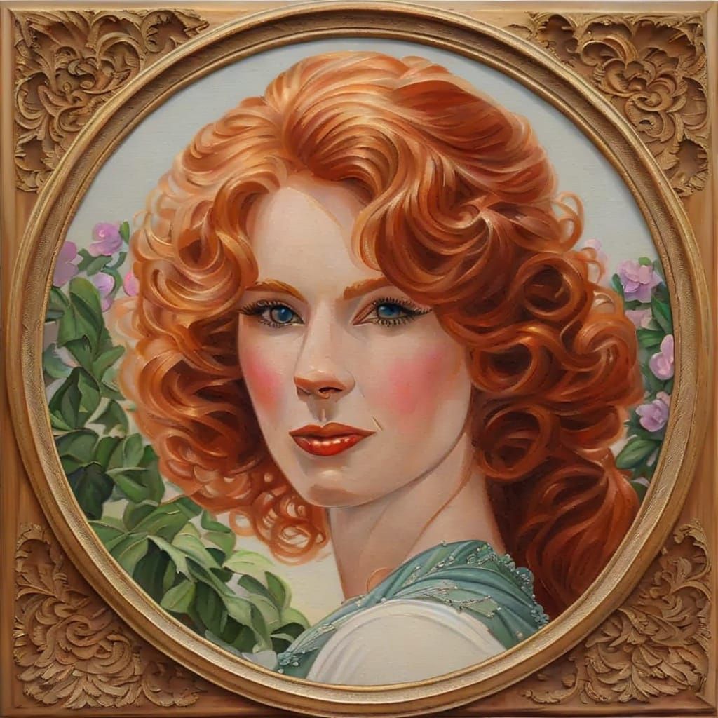 Rococo Portrait of a Redheaded Woman
