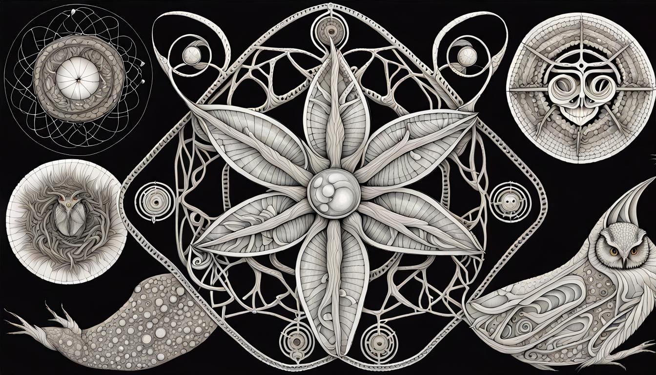 Diagrammatic Australian Fauna in Quantum Zentangle Style